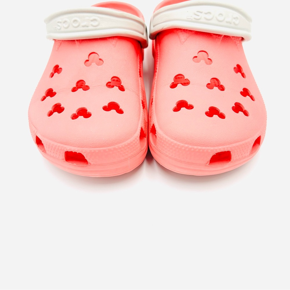 Crocs X Disney Classic Clogs Pink with Mickey Mouse Cutouts Women Size 10 - Picture 8 of 11